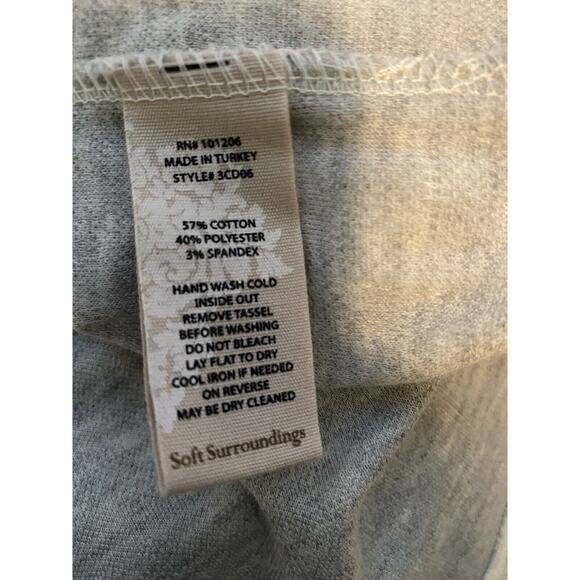 NWT Soft Surroundings Chamonix Zip Up Robe Gray Ivory PL - Picture 3 of 5